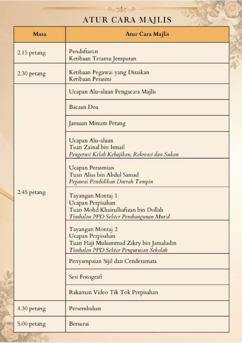 MAJLIS PERPISAHAN SELAUT KASIH SELINGKAR BUDI — page 4