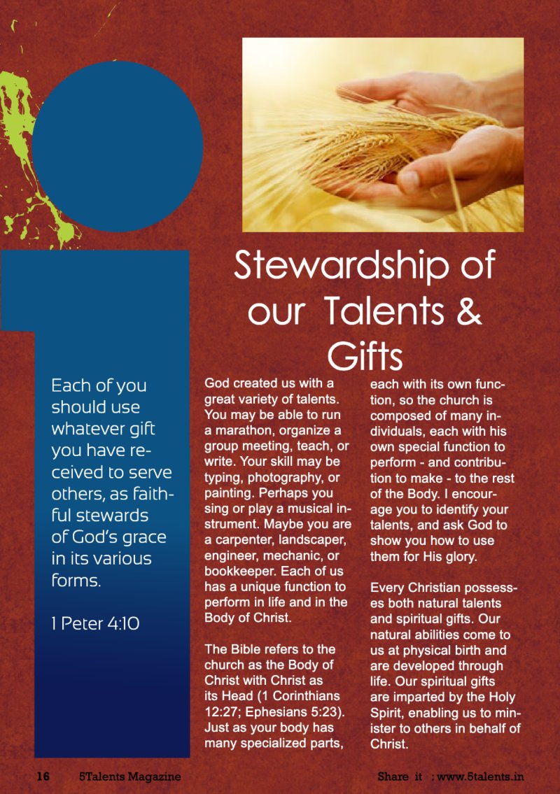 5Talents Magazine – Issue 1, July 2012 — page 16