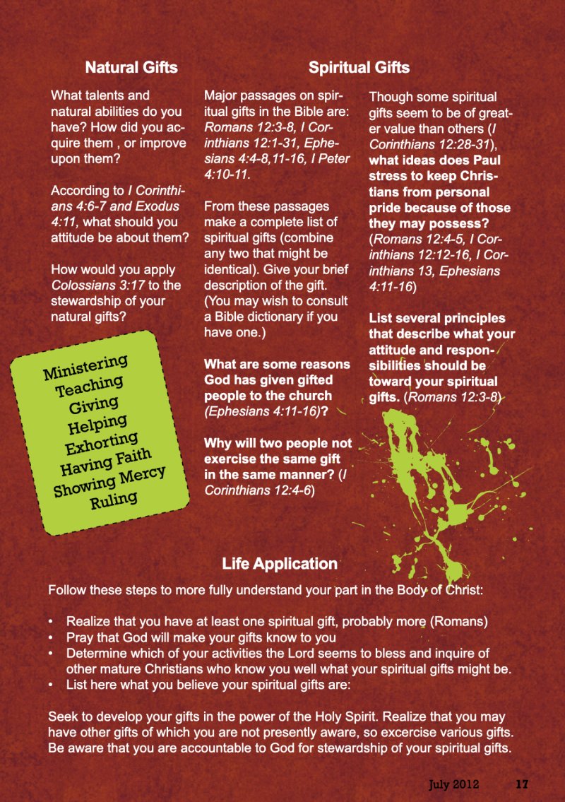 5Talents Magazine – Issue 1, July 2012 — page 17