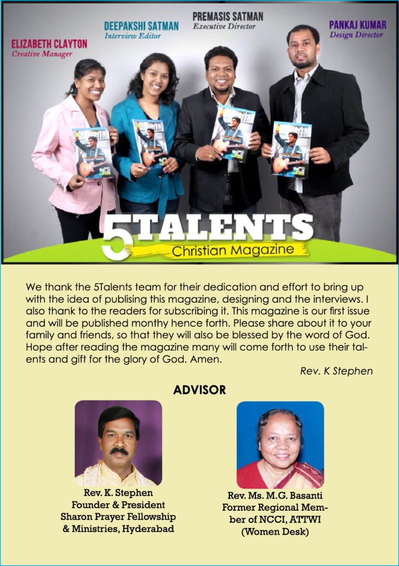 5Talents Magazine – Issue 1, July 2012 — page 4