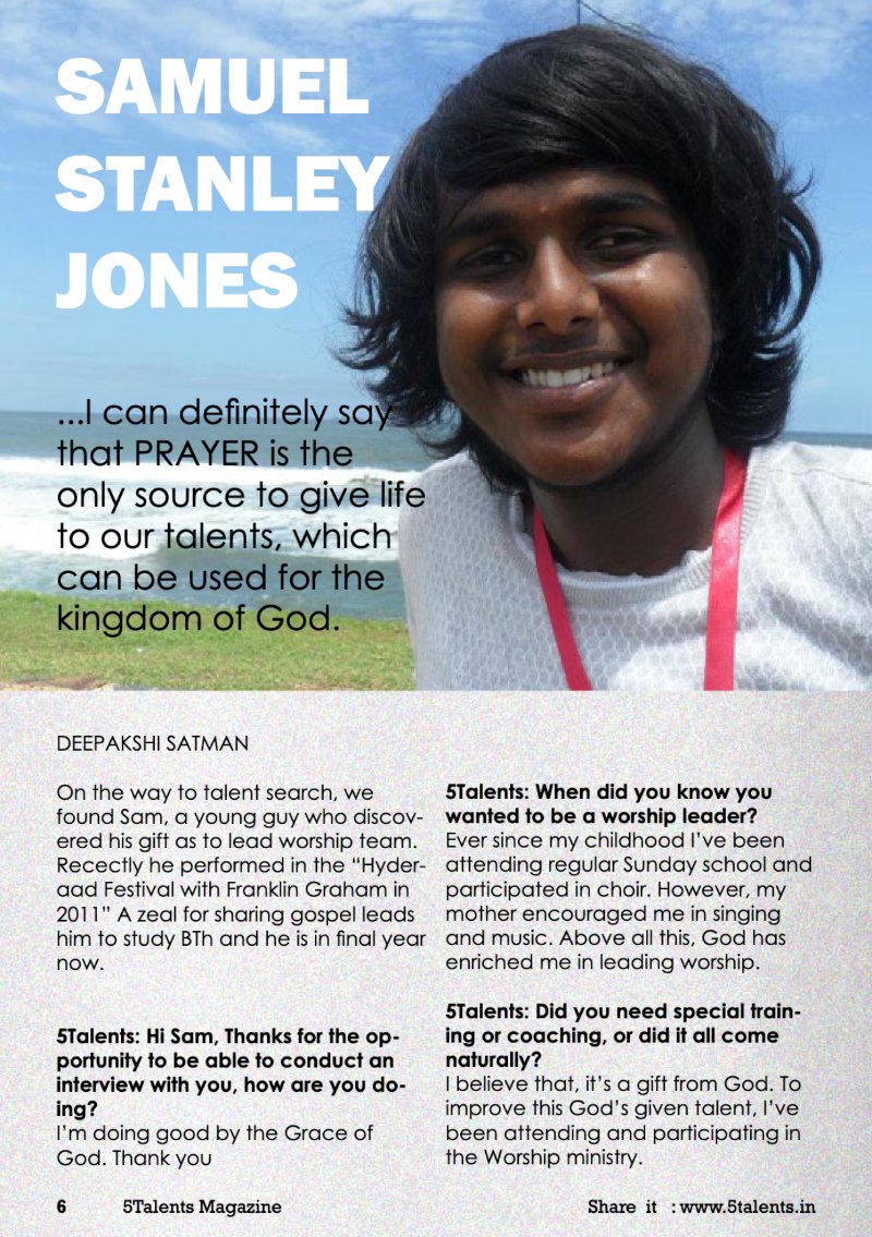 5Talents Magazine – Issue 1, July 2012 — page 6