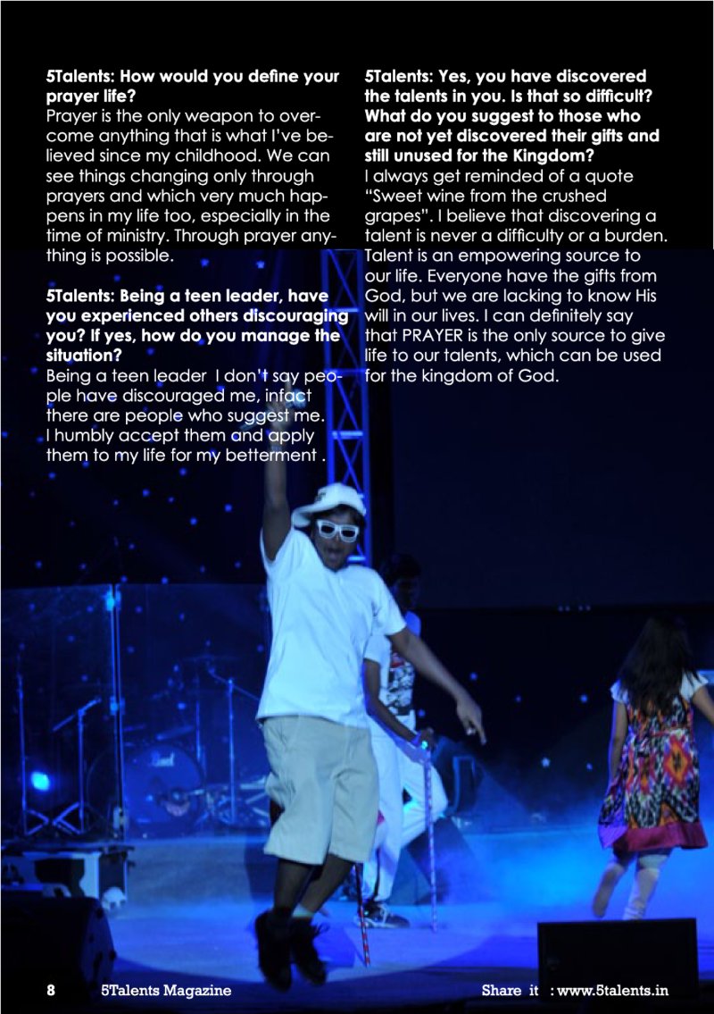5Talents Magazine – Issue 1, July 2012 — page 8