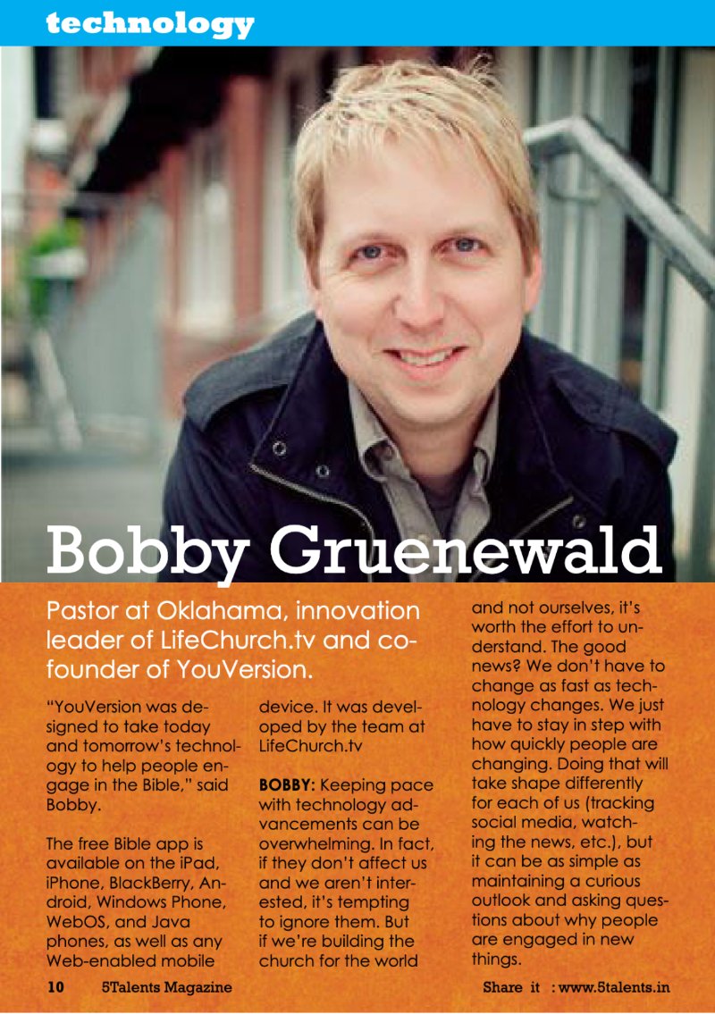 5Talents Magazine – Issue 1, July 2012 — page 10