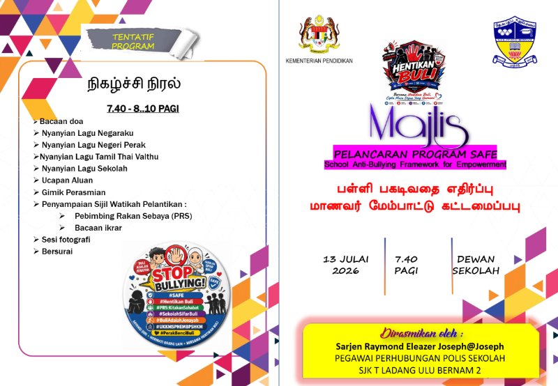 BUKU PROGRAM WATIKAH PERLANTIKAN SJKT LDG  UB 2 — page 1