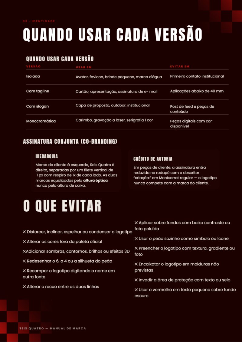 Visual Identidade Seis Quatro — page 8