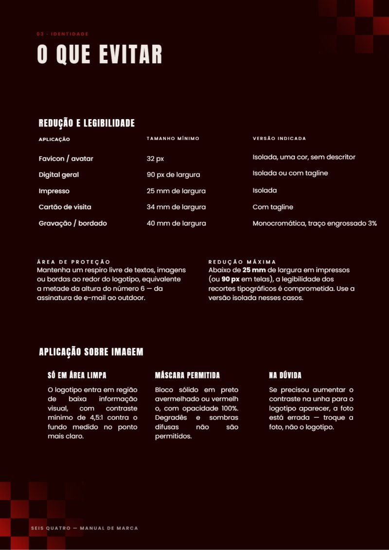 Visual Identidade Seis Quatro — page 9