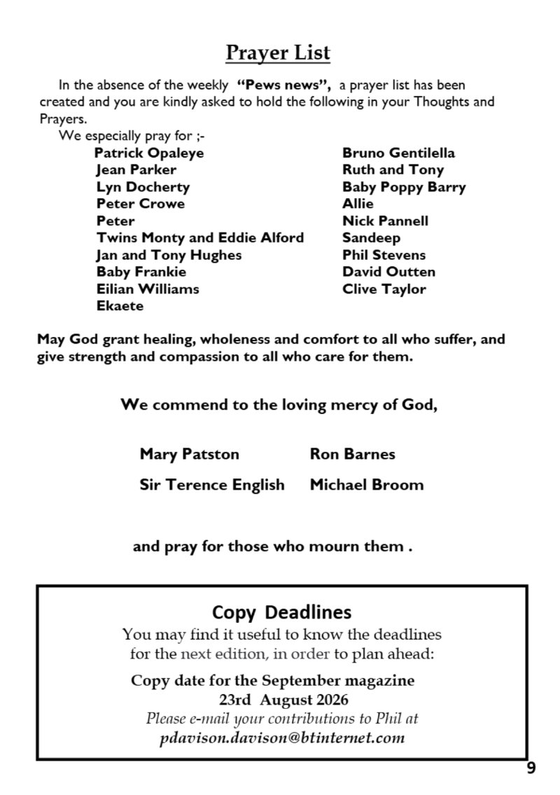 St Mary's Parish Magazine July/Aug 2026 — page 9