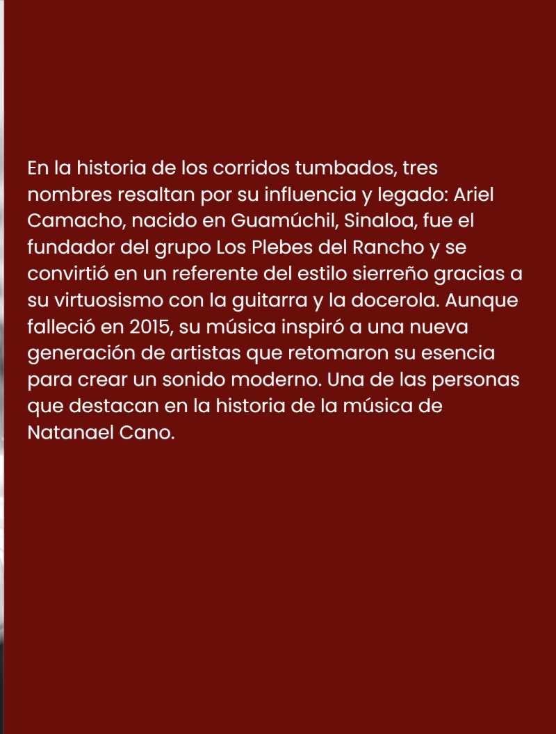 "El rey de los corridos tumbados" Natanael Cano. — page 13