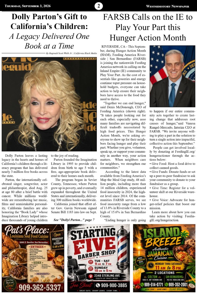 Thursday, September 3 | Volume 40 No. 25 — page 2