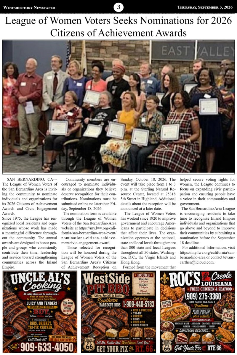 Thursday, September 3 | Volume 40 No. 25 — page 3