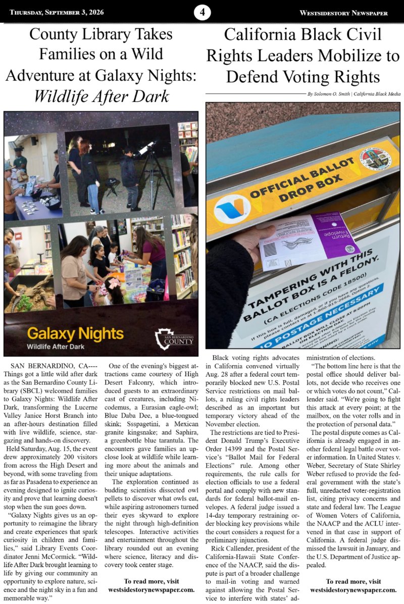 Thursday, September 3 | Volume 40 No. 25 — page 4