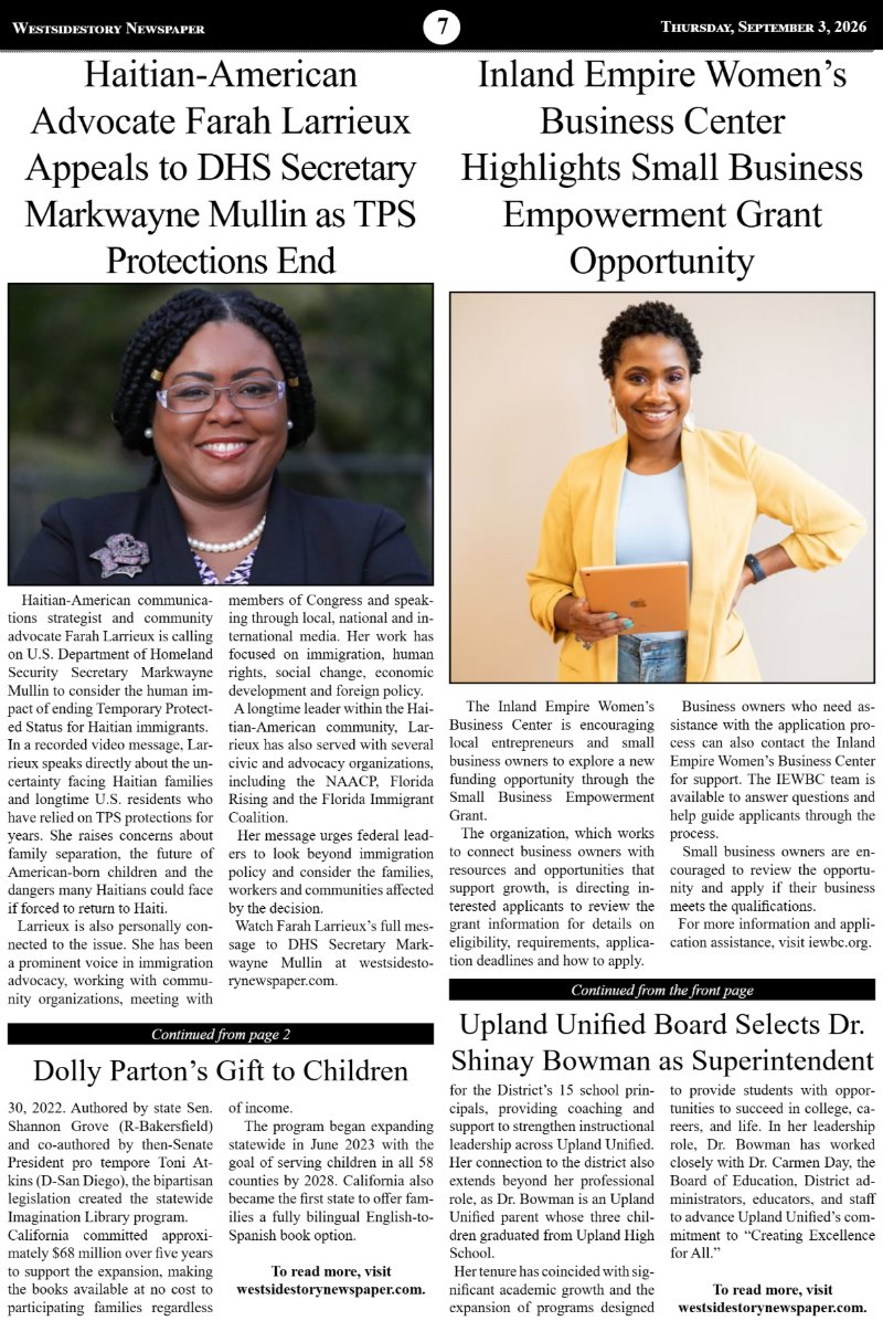 Thursday, September 3 | Volume 40 No. 25 — page 7