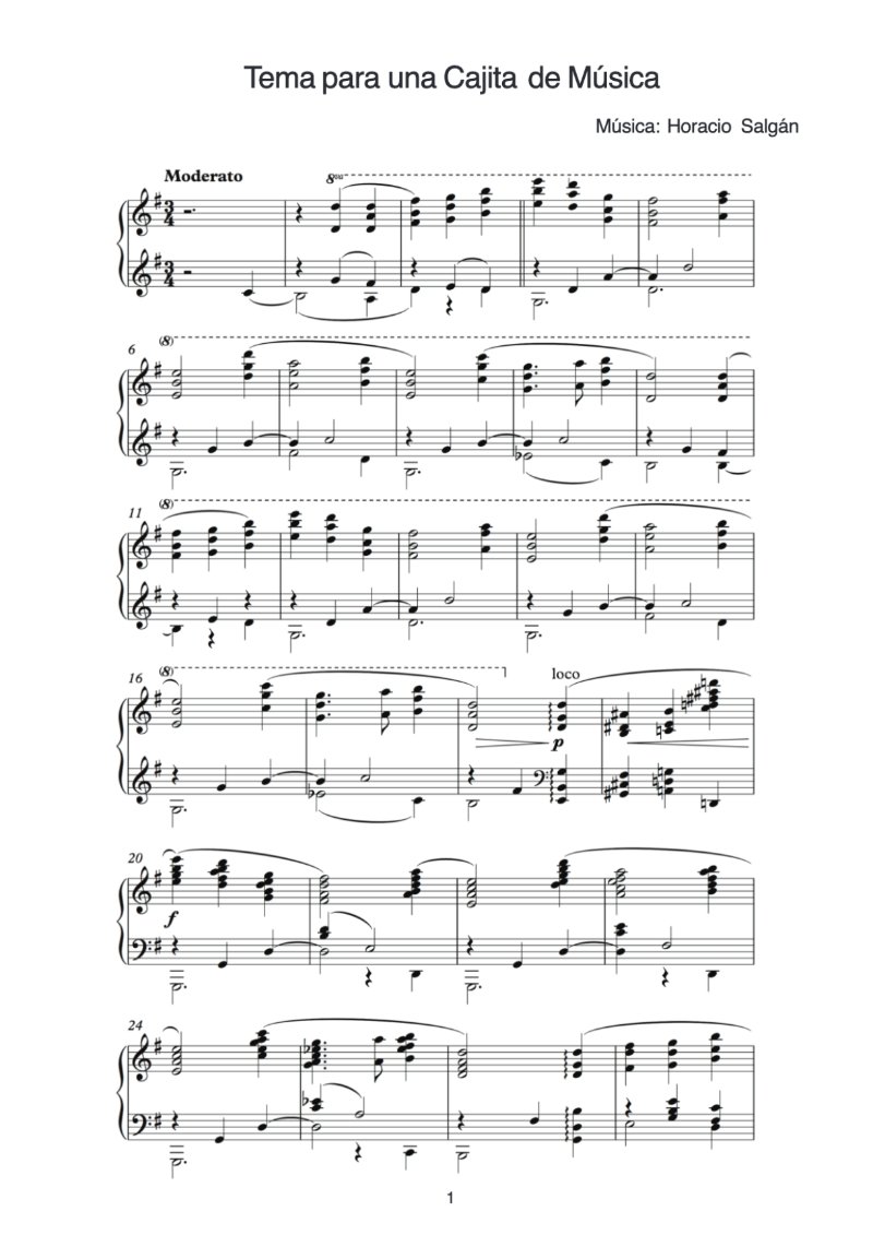 Sheet Music Album of His Unpublished Themes — page 25