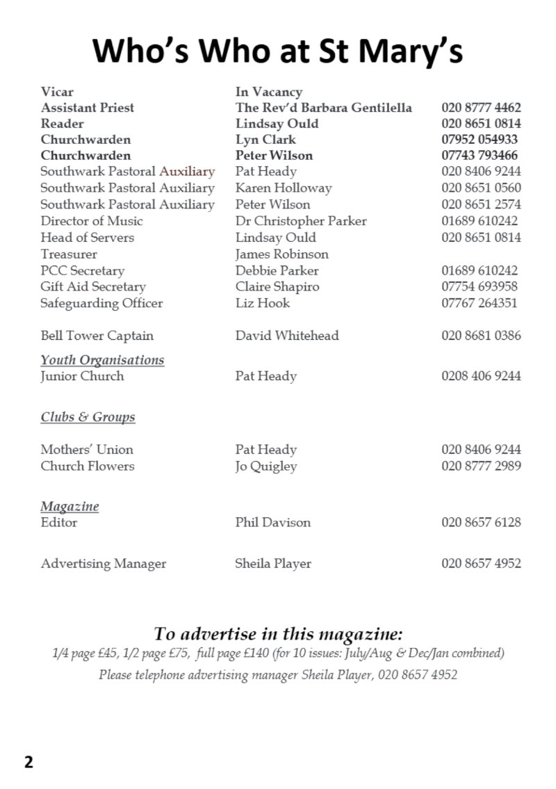 St Mary the Blesssed Virgin Magazine September 2026 — page 2