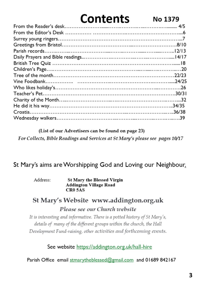 St Mary the Blesssed Virgin Magazine September 2026 — page 3