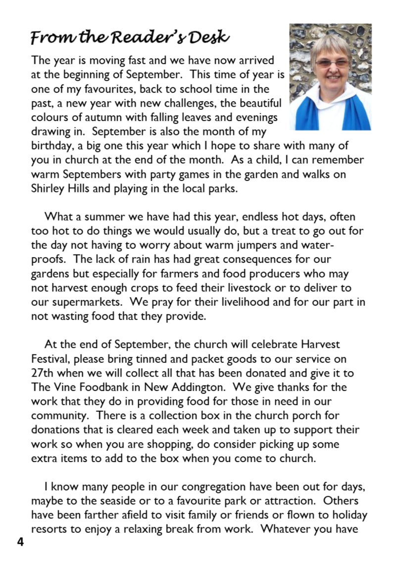 St Mary the Blesssed Virgin Magazine September 2026 — page 4