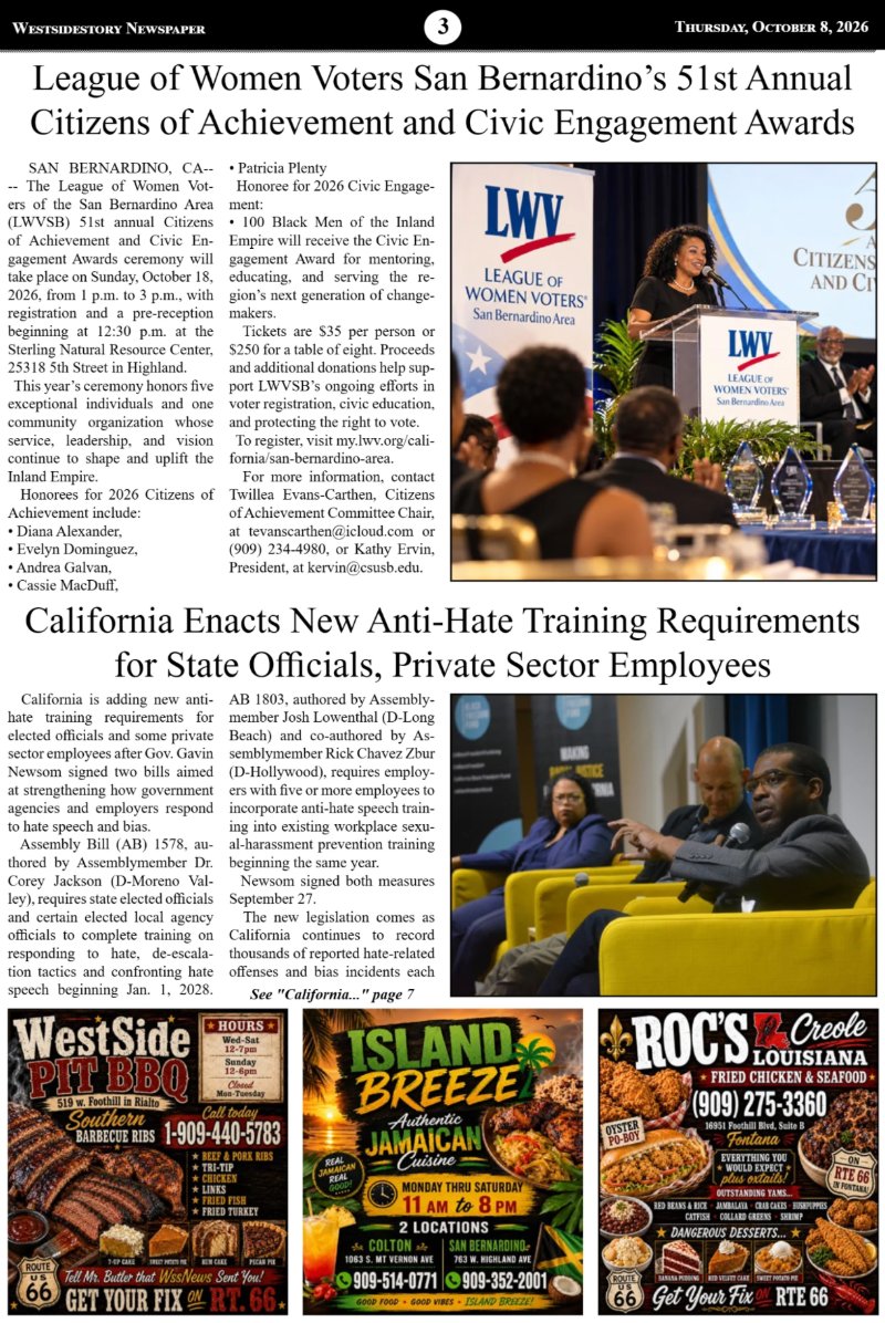 Thursday, October 8 | Volume 40 No. 30 — page 3