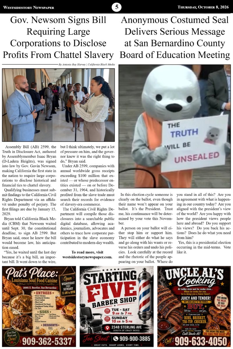 Thursday, October 8 | Volume 40 No. 30 — page 5