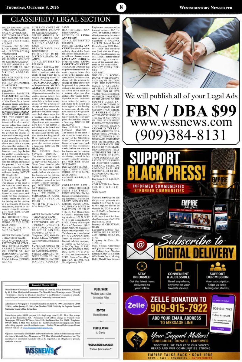 Thursday, October 8 | Volume 40 No. 30 — page 8