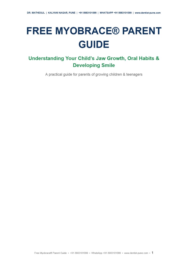 FREE MYOBRACE® PARENT GUIDE Dr Aashish Mathesul — page 1