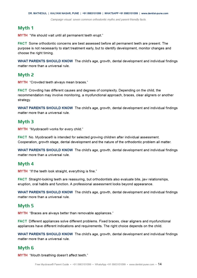 FREE MYOBRACE® PARENT GUIDE Dr Aashish Mathesul — page 14