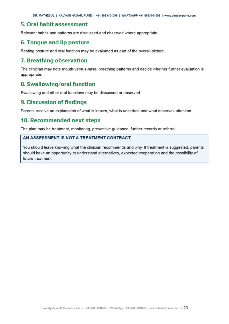 FREE MYOBRACE® PARENT GUIDE Dr Aashish Mathesul — page 23
