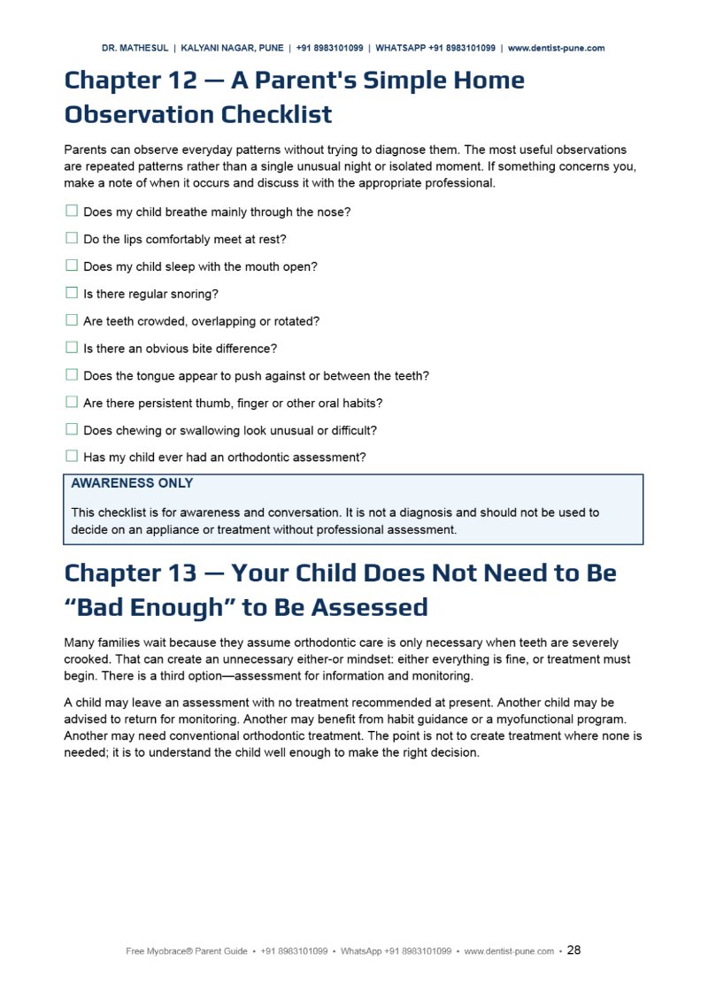 FREE MYOBRACE® PARENT GUIDE Dr Aashish Mathesul — page 28