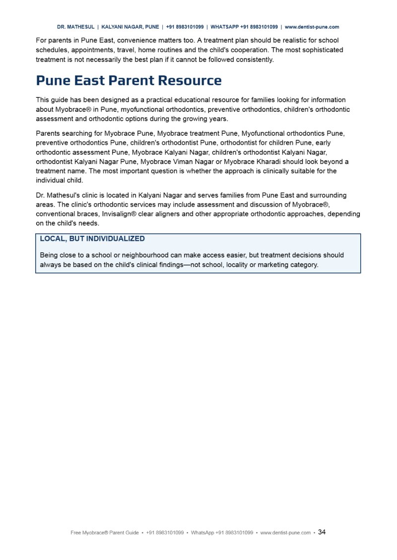 FREE MYOBRACE® PARENT GUIDE Dr Aashish Mathesul — page 34