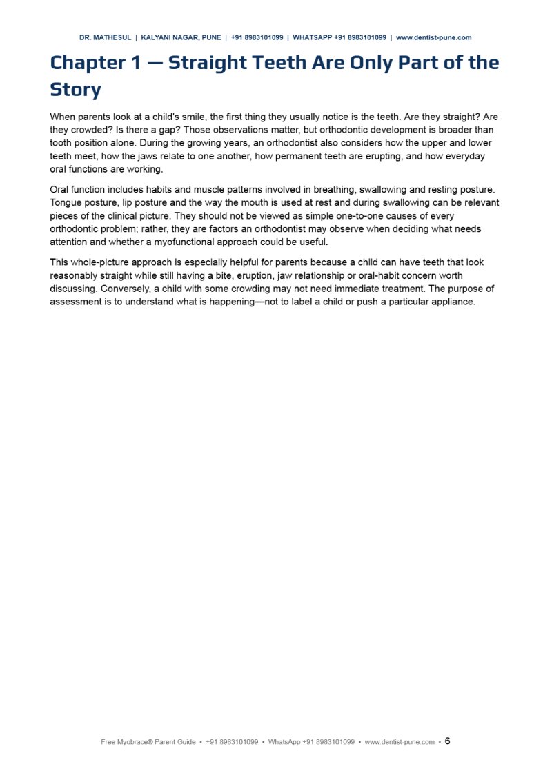 FREE MYOBRACE® PARENT GUIDE Dr Aashish Mathesul — page 6