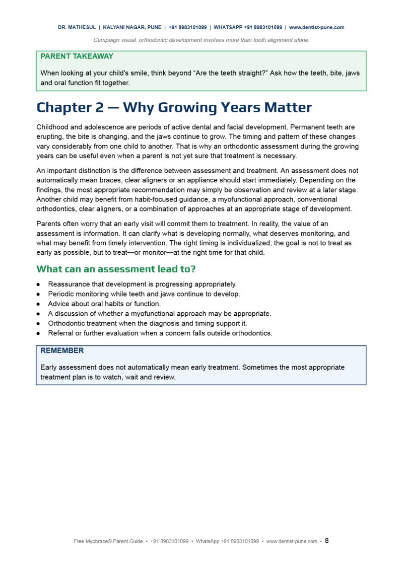FREE MYOBRACE® PARENT GUIDE Dr Aashish Mathesul — page 8