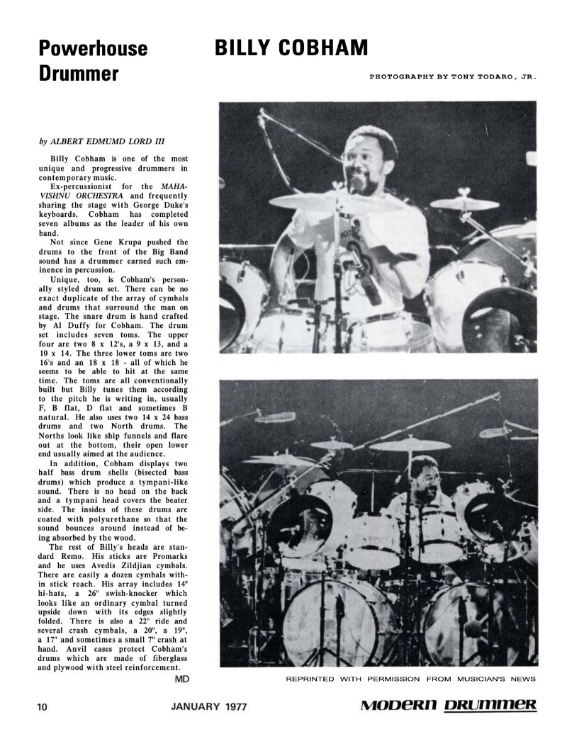 January 1977 - Modern Drummer - Buddy Rich — page 8
