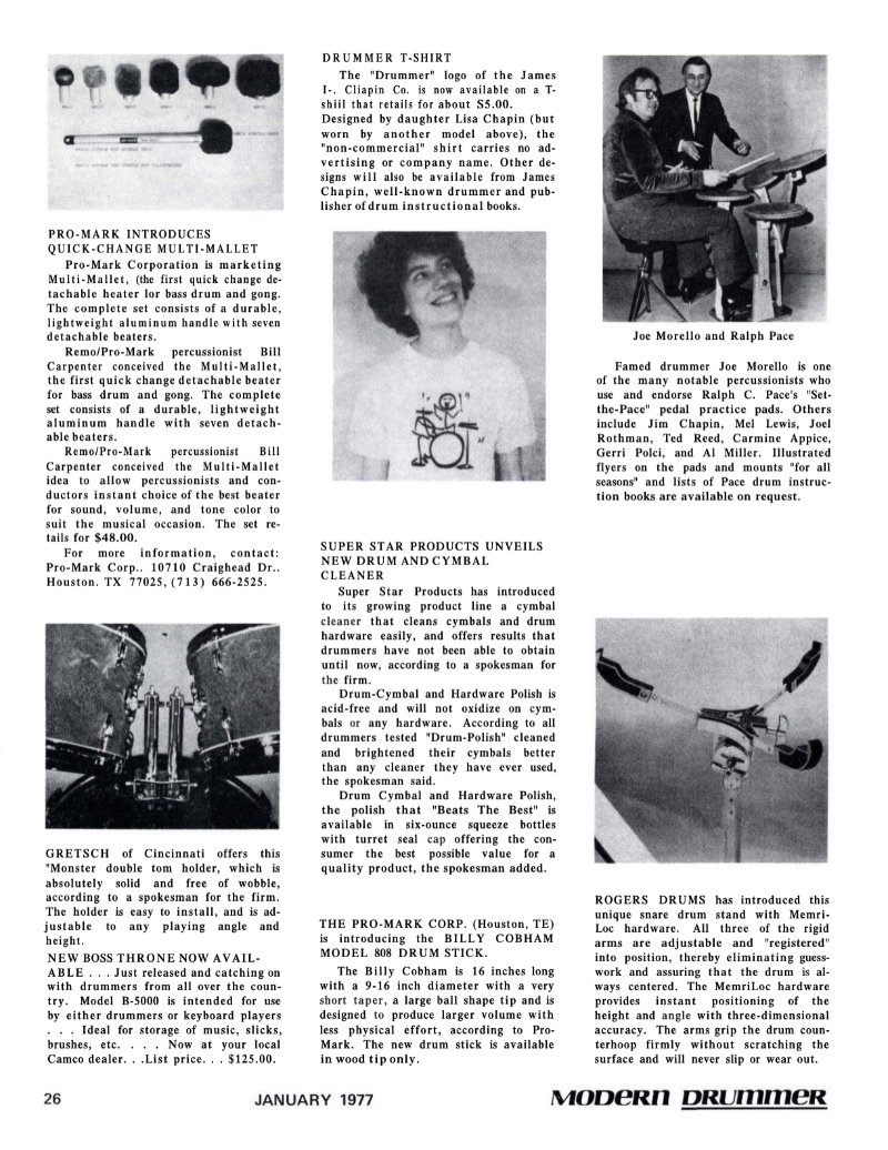 January 1977 - Modern Drummer - Buddy Rich — page 9