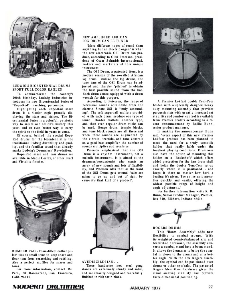 January 1977 - Modern Drummer - Buddy Rich — page 10