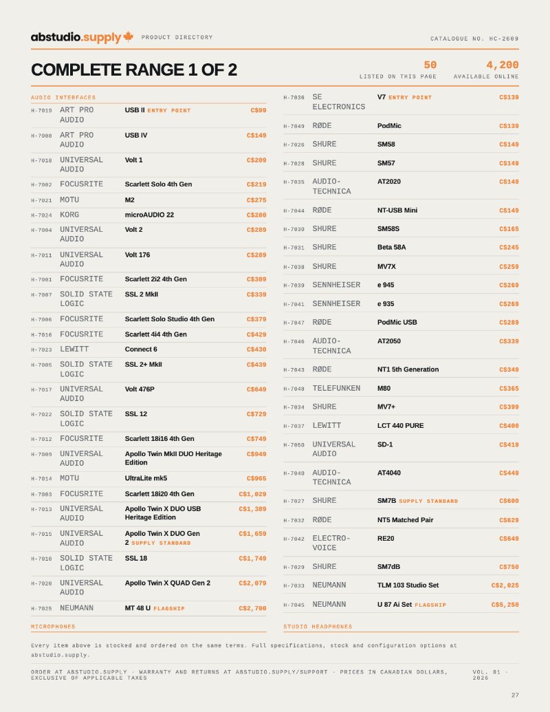 ABSTUDIO.SUPPLY Hardware Catalogue — page 27