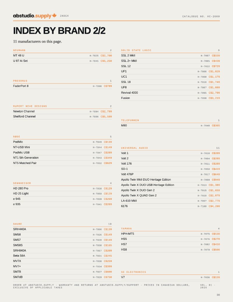 ABSTUDIO.SUPPLY Hardware Catalogue — page 30