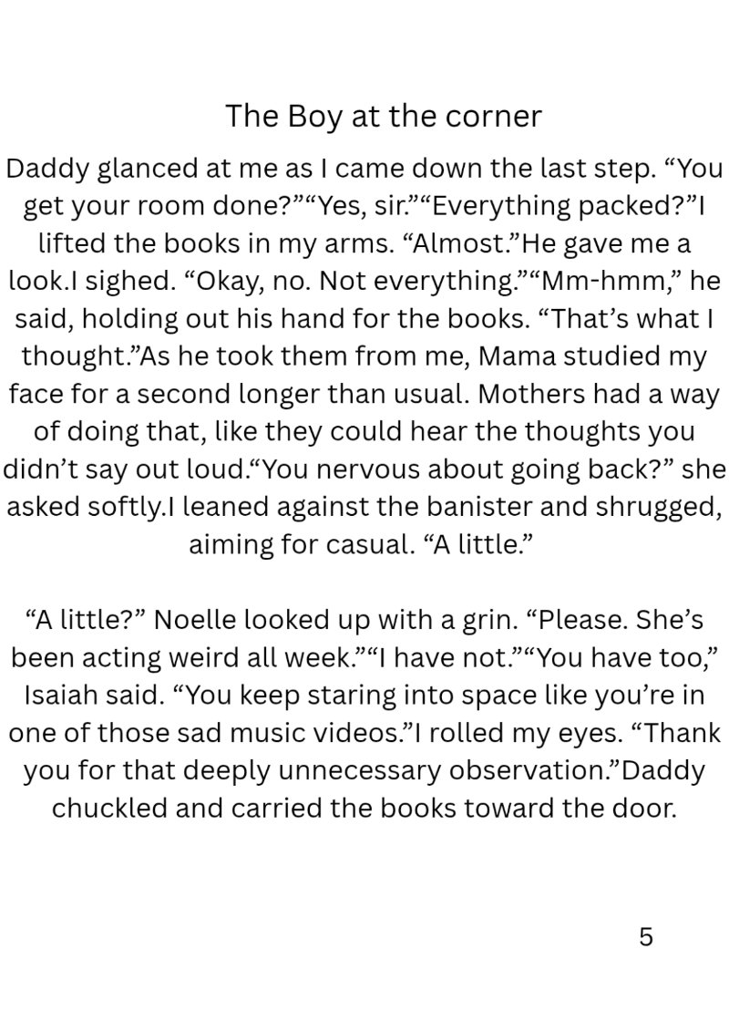 The Boy at the corner By Carlos L Hammond — page 6