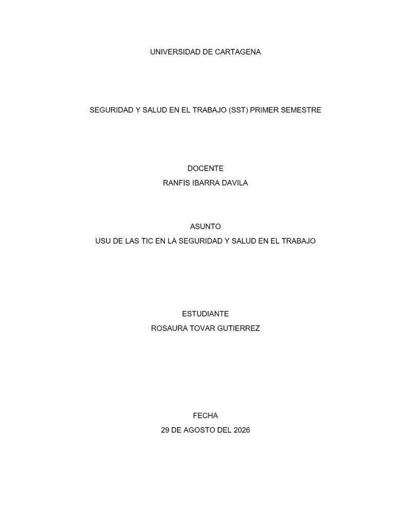 UNIVERSIDAD DE CARTAGENA USO TIC ROSY,. — page 1