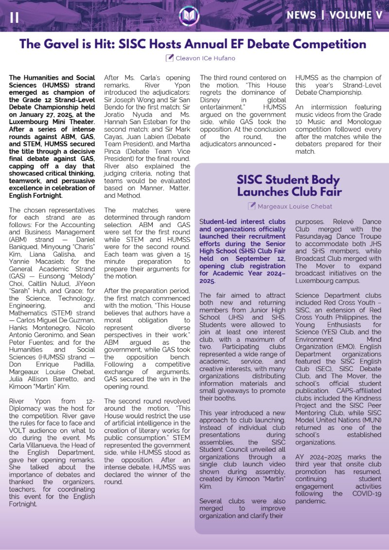 EDITED NEWSLETTER VOLUME 5  A.Y. 2024-2025 (3) — page 11