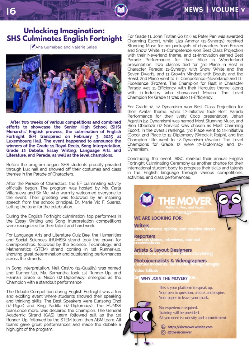 EDITED NEWSLETTER VOLUME 5  A.Y. 2024-2025 (3) — page 16