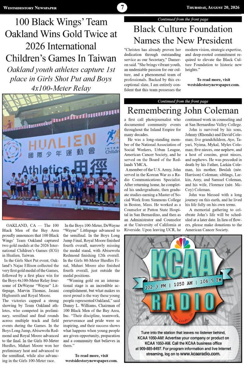 Thursday, August 20 | Volume 40 No. 23 — page 7