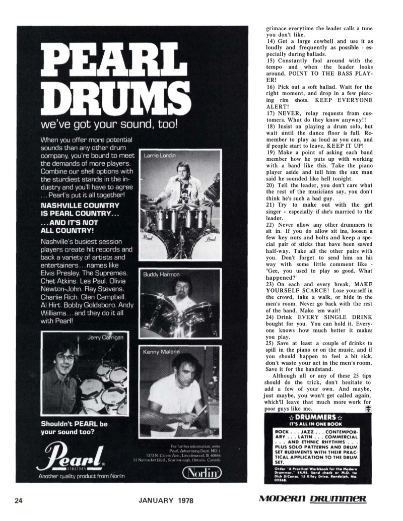 January 1978 - Modern Drummer - Tony Williams — page 11