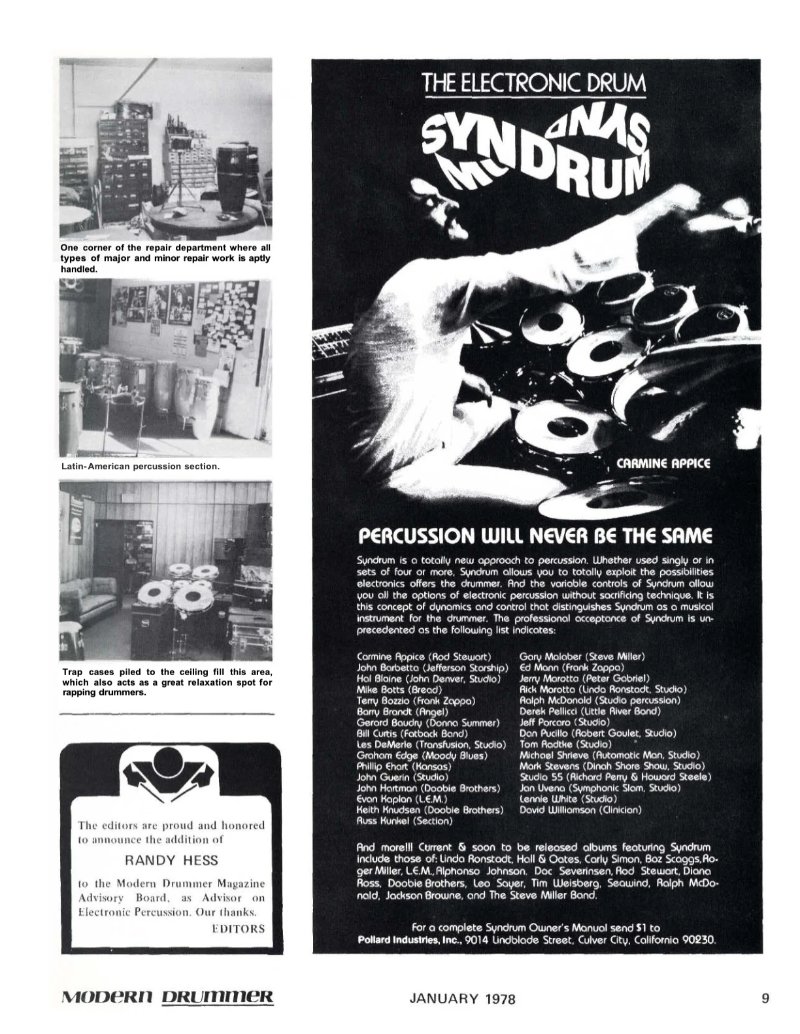 January 1978 - Modern Drummer - Tony Williams — page 5
