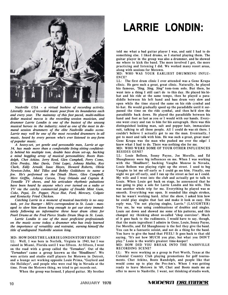 January 1978 - Modern Drummer - Tony Williams — page 6