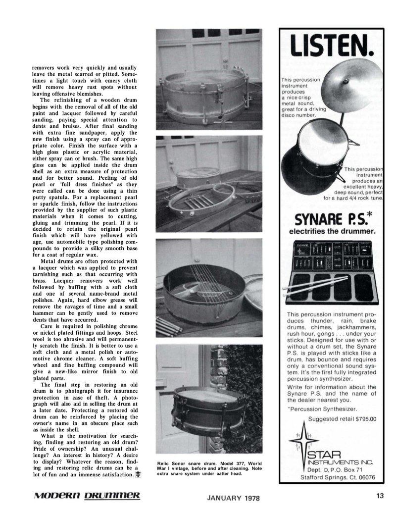 January 1978 - Modern Drummer - Tony Williams — page 8