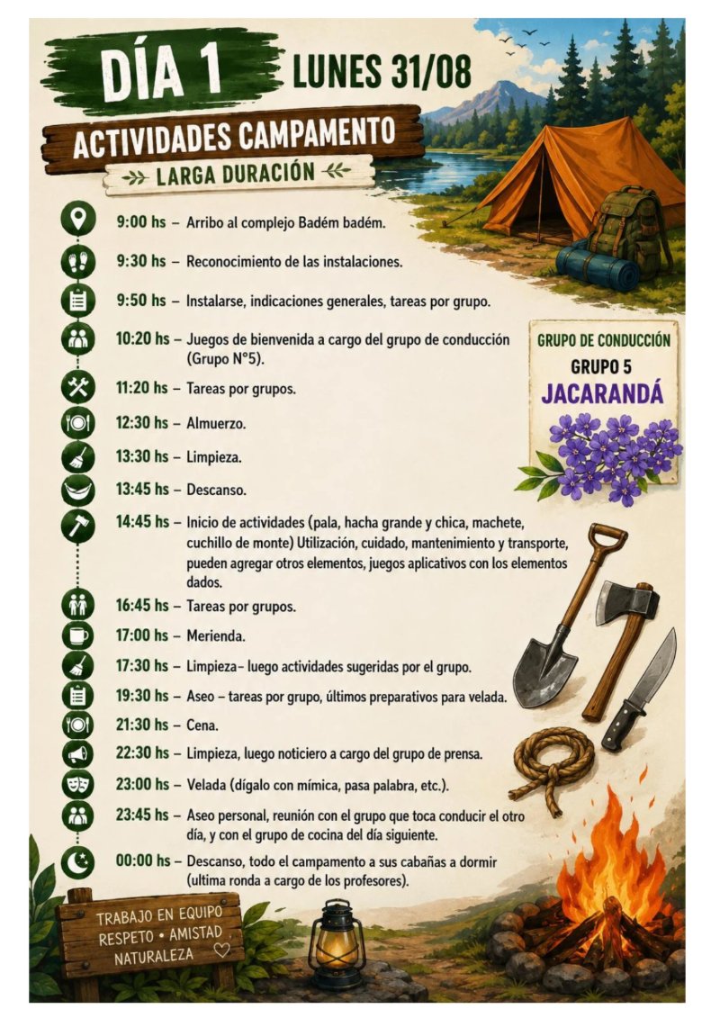 Cronograma del campamento largo — page 2