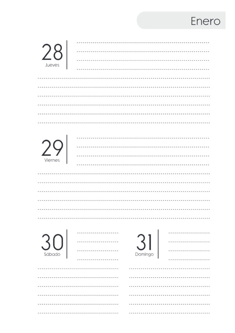 AGENDA SAV HORIZONTAL SIN HORARIOS 2027 — page 21