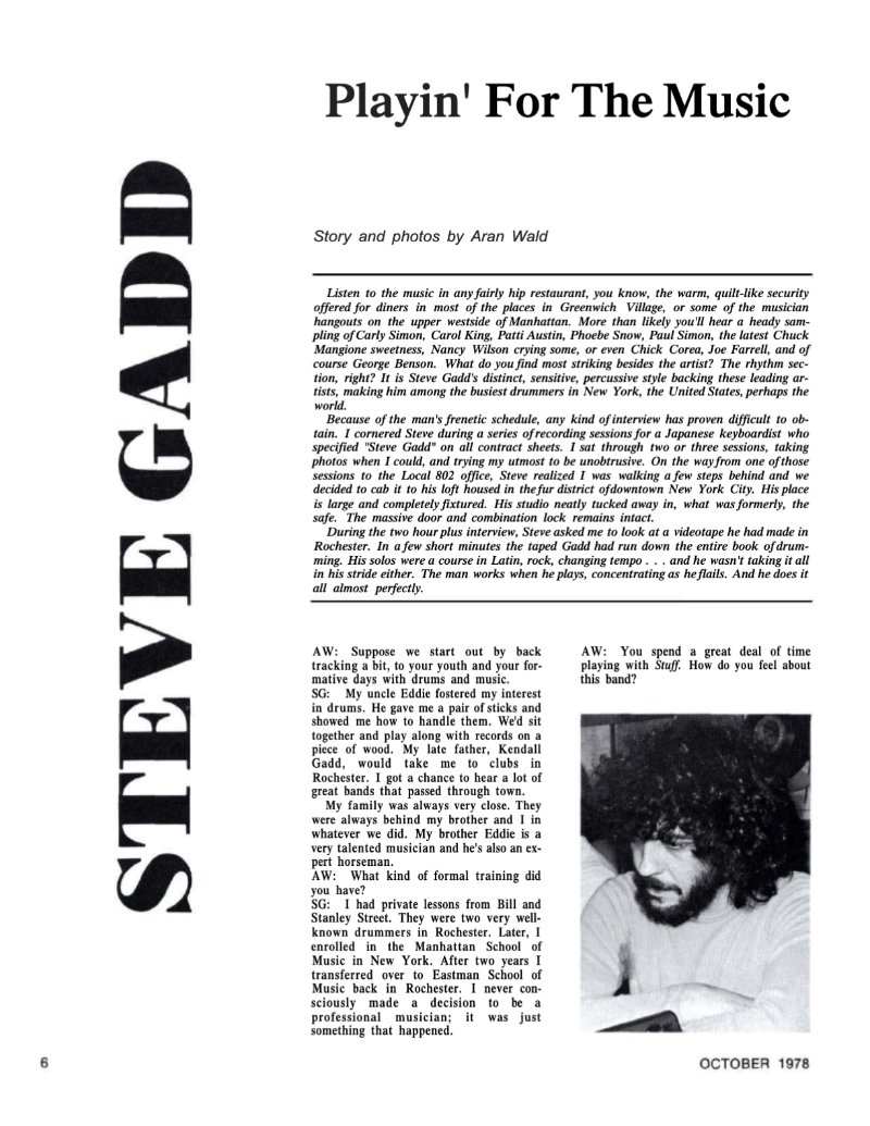 Modern Drummer - Steve Gadd — page 3