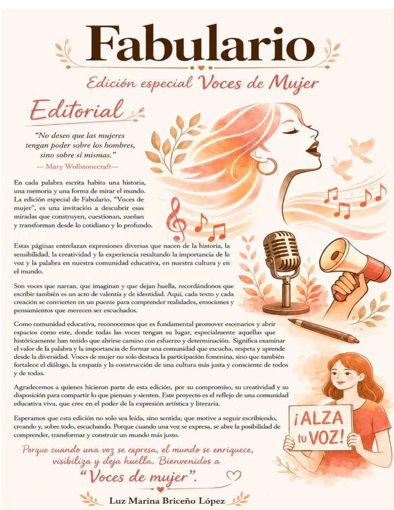 REVISTA FABULARIO 2026  - EDICIÓN ESPECIAL- VOCES DE MUJER — page 4