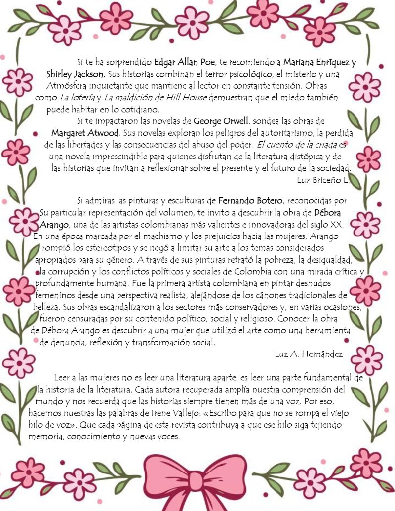 REVISTA FABULARIO 2026  - EDICIÓN ESPECIAL- VOCES DE MUJER — page 37