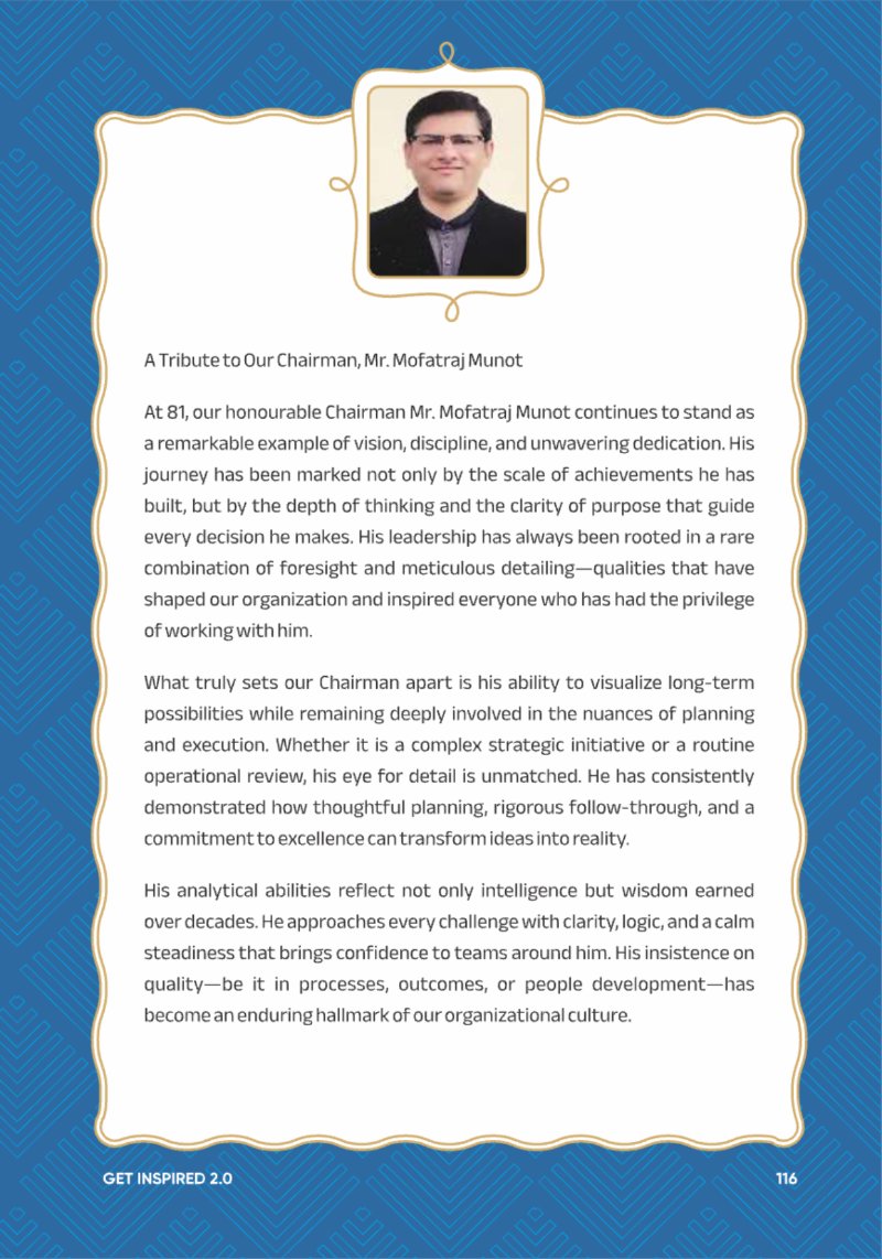 A Legacy still Unfolding - Mofatraj P Munot — page 118